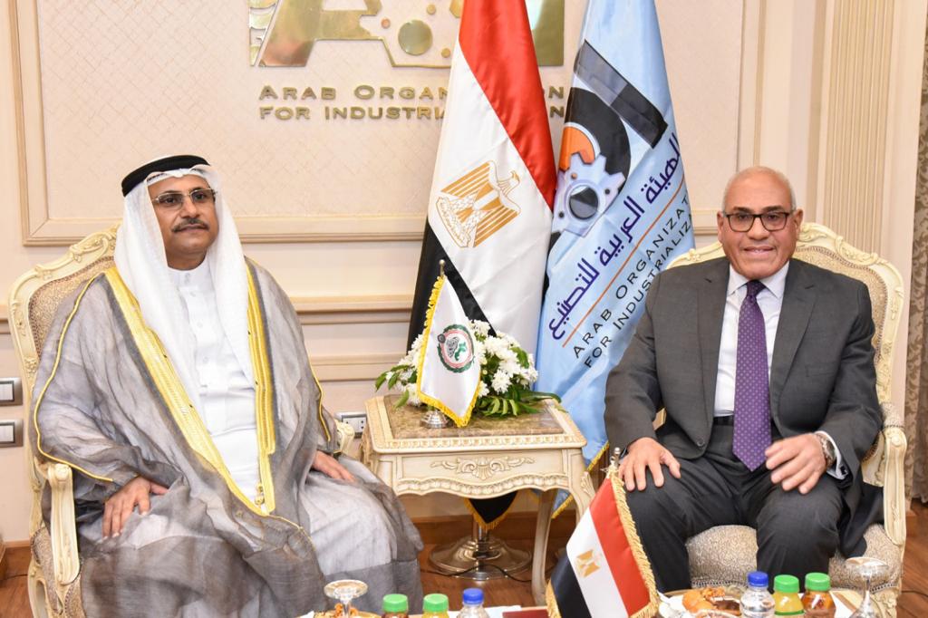 The Chairman  of the Arab Organization for Industrialization receives the President of the Arab Parliament