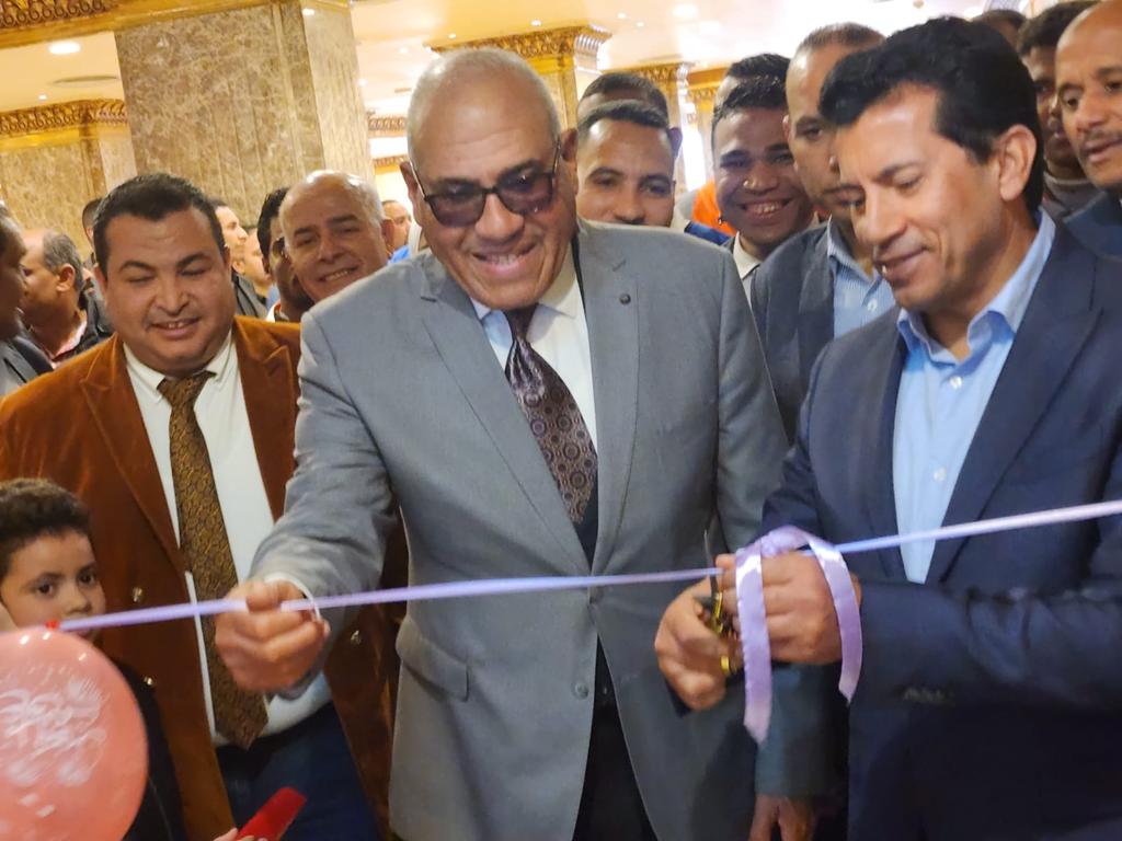 The Chairman of the Arab Organization for Industrialization and the Minister of Youth and Sports inspect the development work at the International Youth City in Luxor