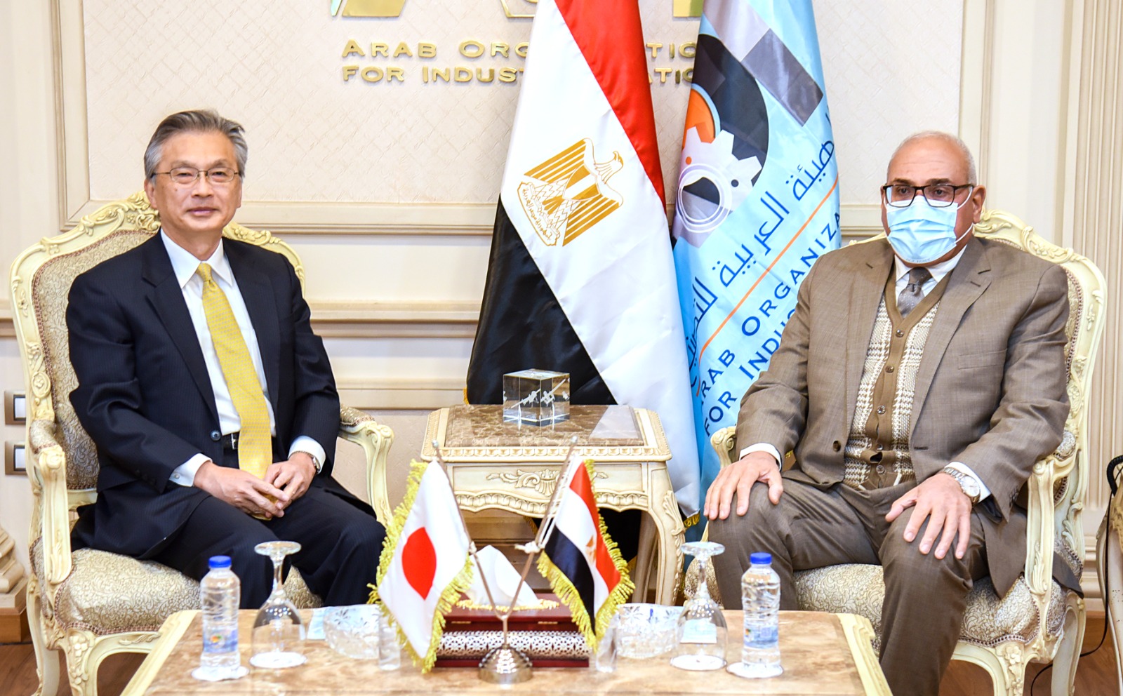 The Chairman  of the Arab Organization for Industrialization discusses with the Ambassador of  Japan in Cairo   Promote cooperation