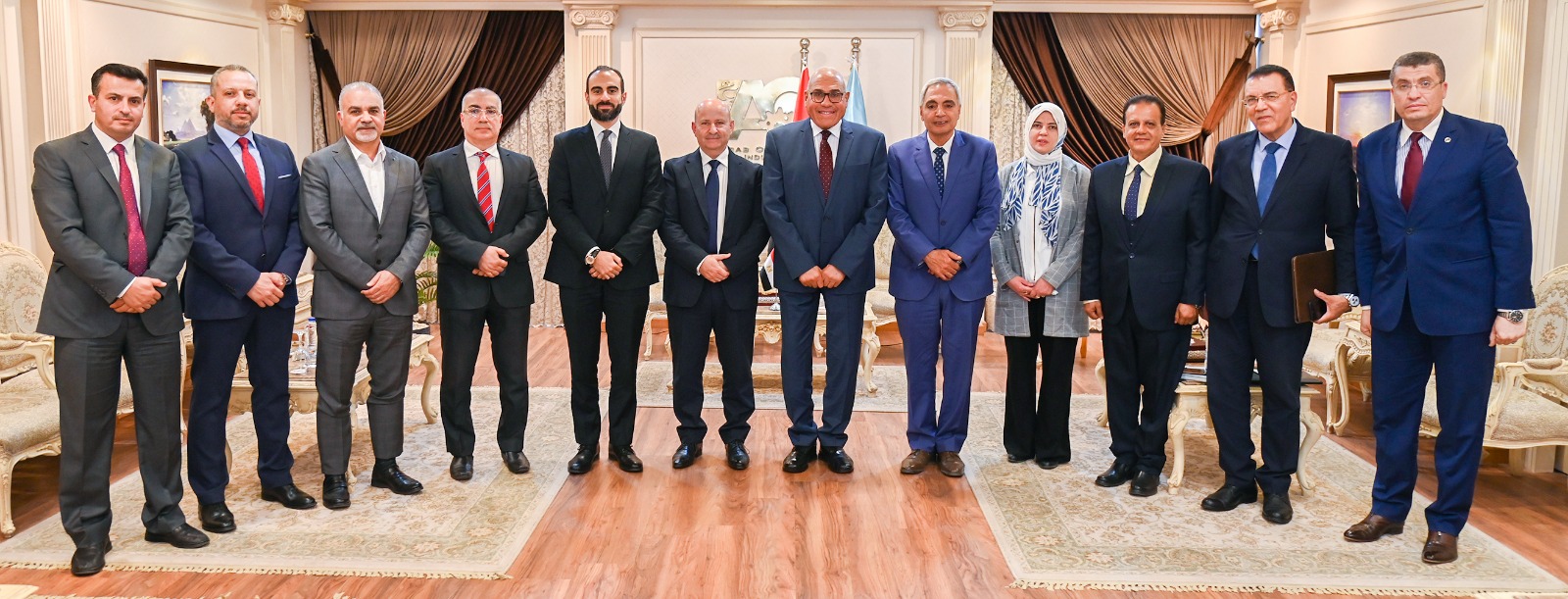 The Chairman of the AOI  discusses with representatives Higher Committee for Integrated Industrial Partnership   the localization of the technology of manufacturing an Arab electric car