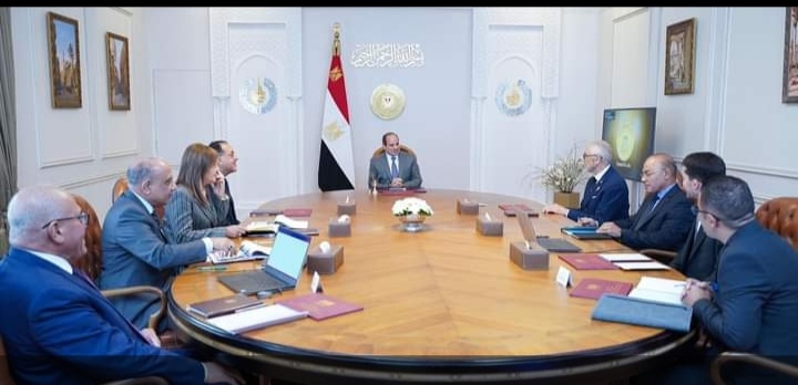 President Sisi receives the president of the Italian company.  Danieli , In the presence of the Chairman of the AOI