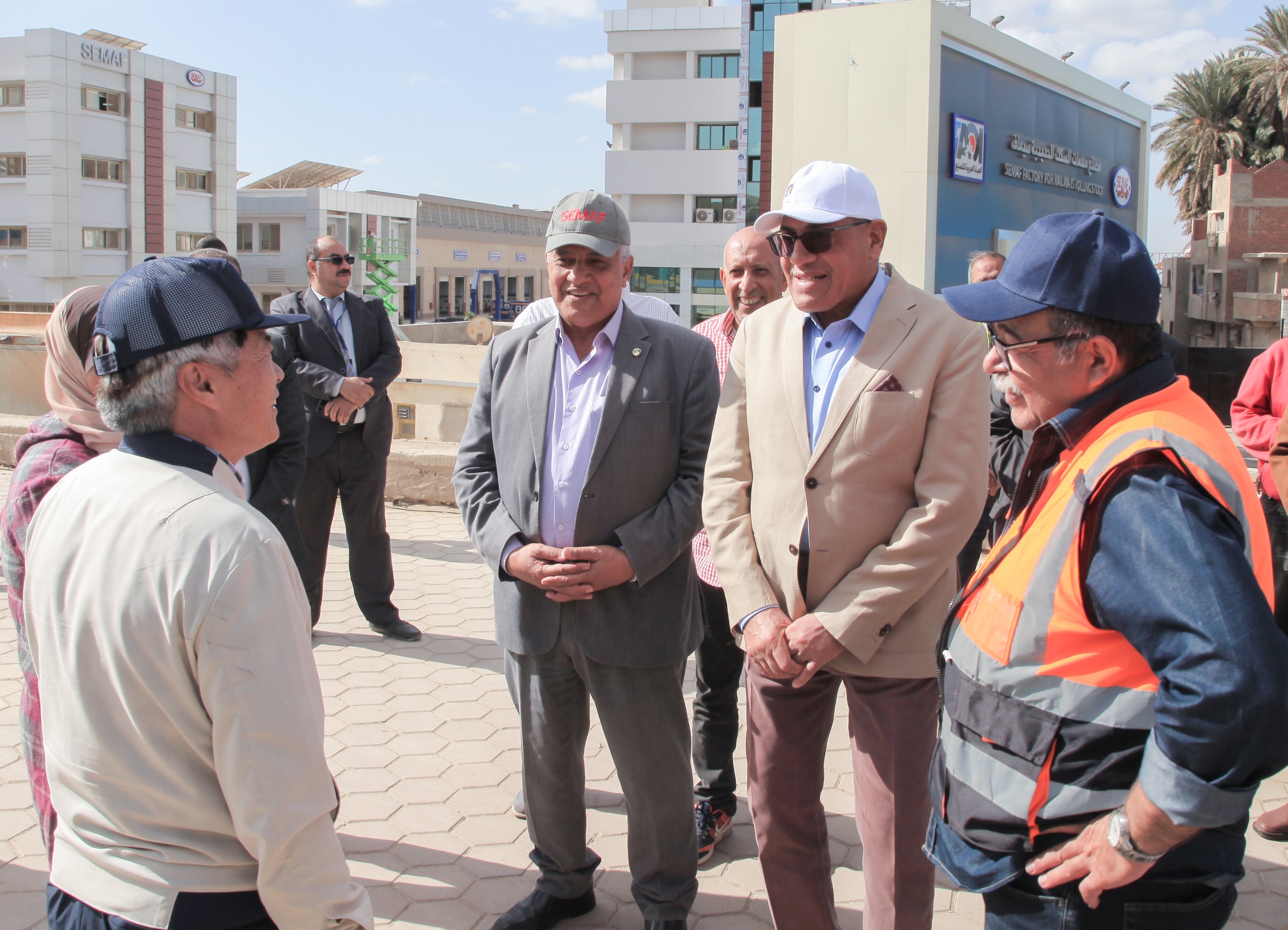 The Chairman of the AOI witnesses the delivery of the seventh train,  for the third line of the metro,