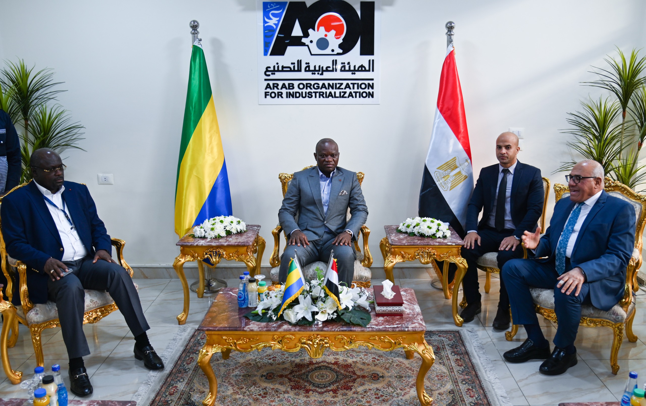 In implementation of the directives of President Abdel Fattah El-Sisi to enhance cooperation with sisterly African countries The President of the sister Republic of Gabon visits the AOI