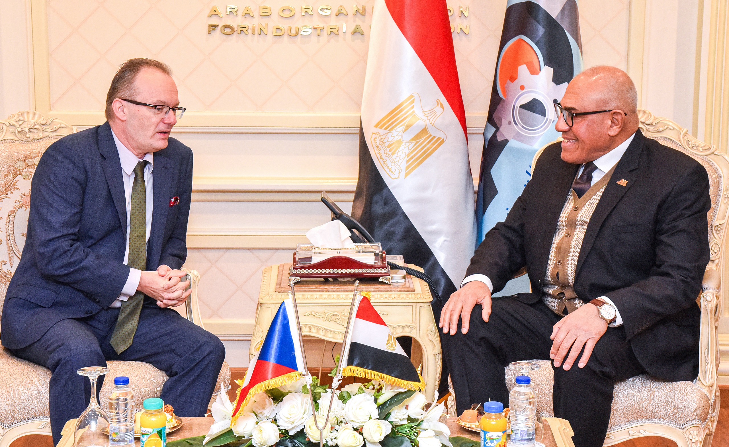 The Chairman of the AOI  discusses with the Ambassador of the Czech Republic to Egypt Opening  a new horizons of cooperation, partnership