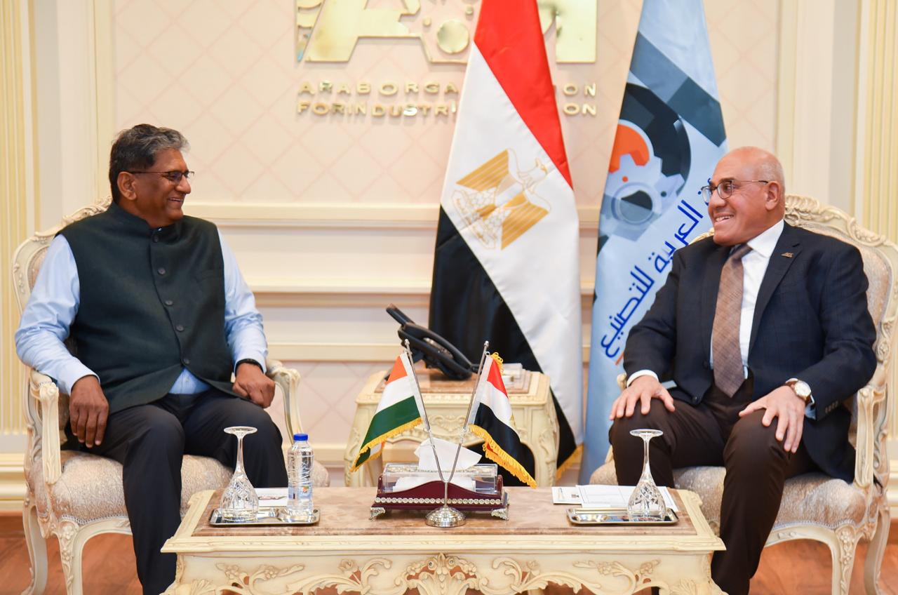 رئيس الهيئة العربية للتصنيع يبحث مع سفير جمهورية الهند بالقاهرة  فتح آفاق جديدة من التعاون والشراكة والاستثمار  في كافة مجالات التصنيع المختلفة