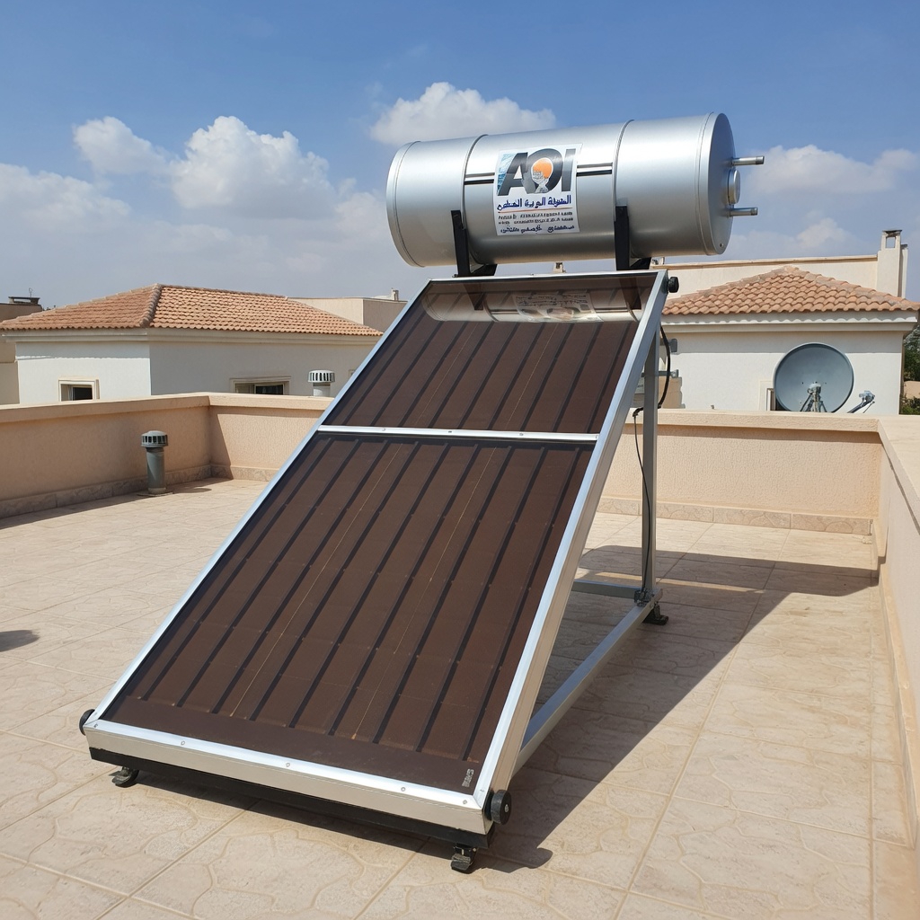 السخانات الشمسية بنظام المجمعات المسطحة سعة 150 ’ 300 ’ 500 لتر