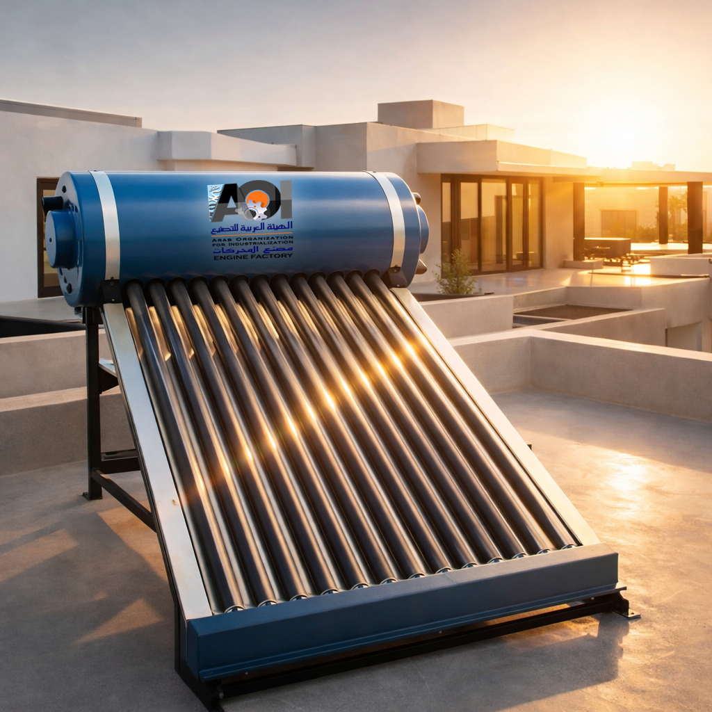السخانات الشمسية ذات الأنابيب الزجاجية المفرغة سعة 200 لتر