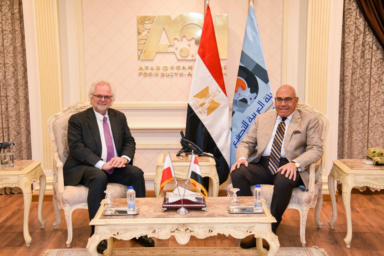 Chairman of the Arab Organization for Industrialization (AOI) during his talks with the Polish Ambassador to Cairo: We look forward to strengthening partnership and investment