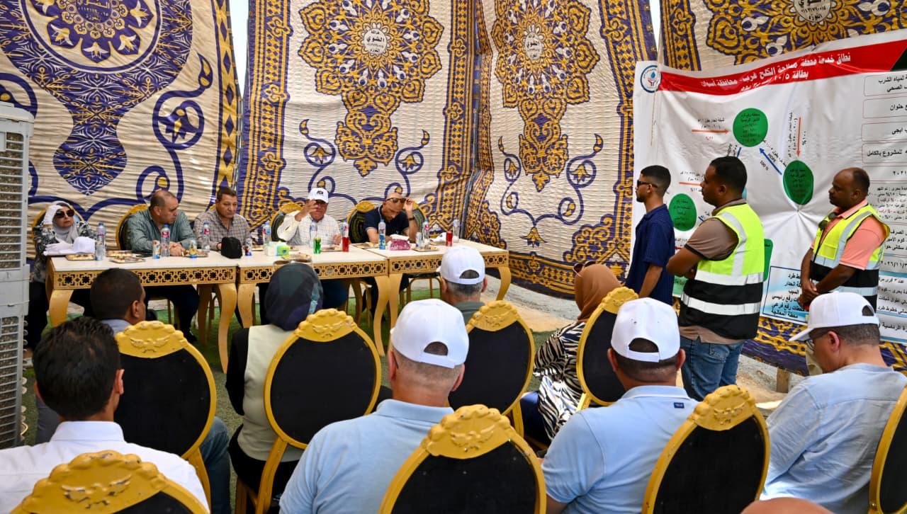 The Chairman of the (AOI) conducts a field visit to monitor the progress of projects under the Presidential Initiative "Decent Life 1" in villages of Aswan Governorate