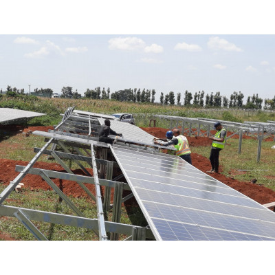 Construction of a 4 megawatt solar plant in Uganda